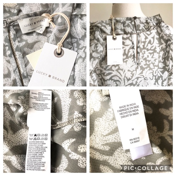 Lucky Brand, Cold Shoulder Floral Dress, M - Picture 4 of 8